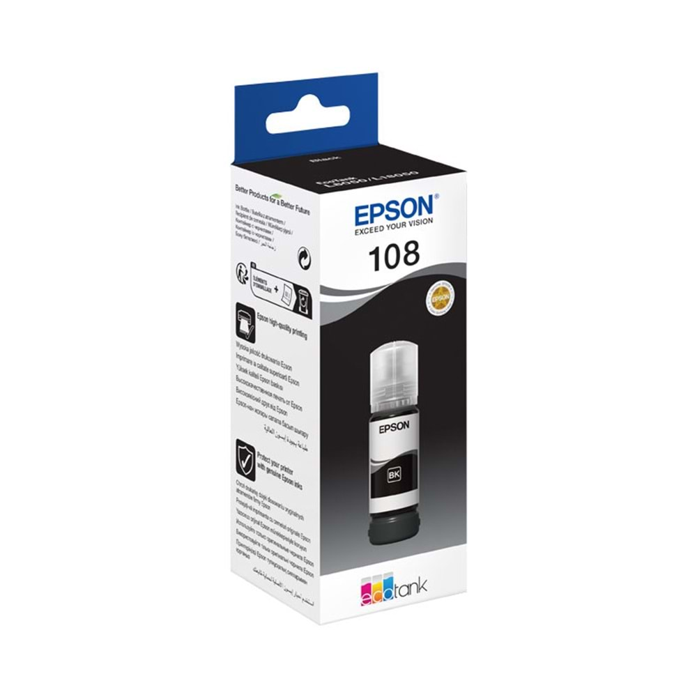 Epson Mürekkep Orj. 108 Black 70ml