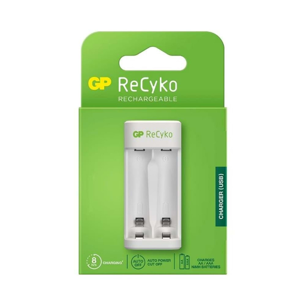 GP ReCyKo E211 USB 2'li Pil Şarj Cihazı (Pilsiz)