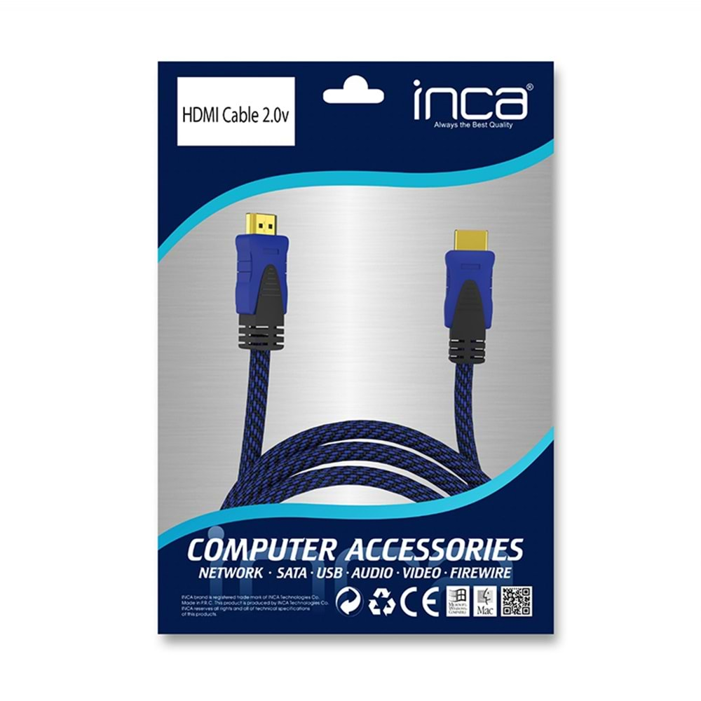 Inca HDMI Kablo 2.0V 4K Altın Uçlu 1.8 Metre