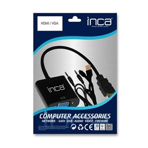 Inca IHTV-7TS HDMI To VGA + Aux Çevirici