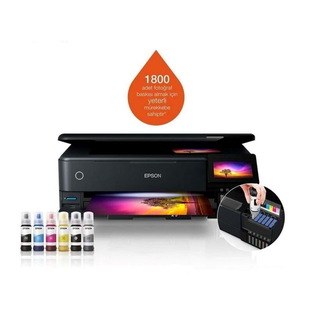 Epson L8180 A3+ Mürekkep Tanklı Foto Yazıcı, Fotokopi, Wi-Fi (6 renk)