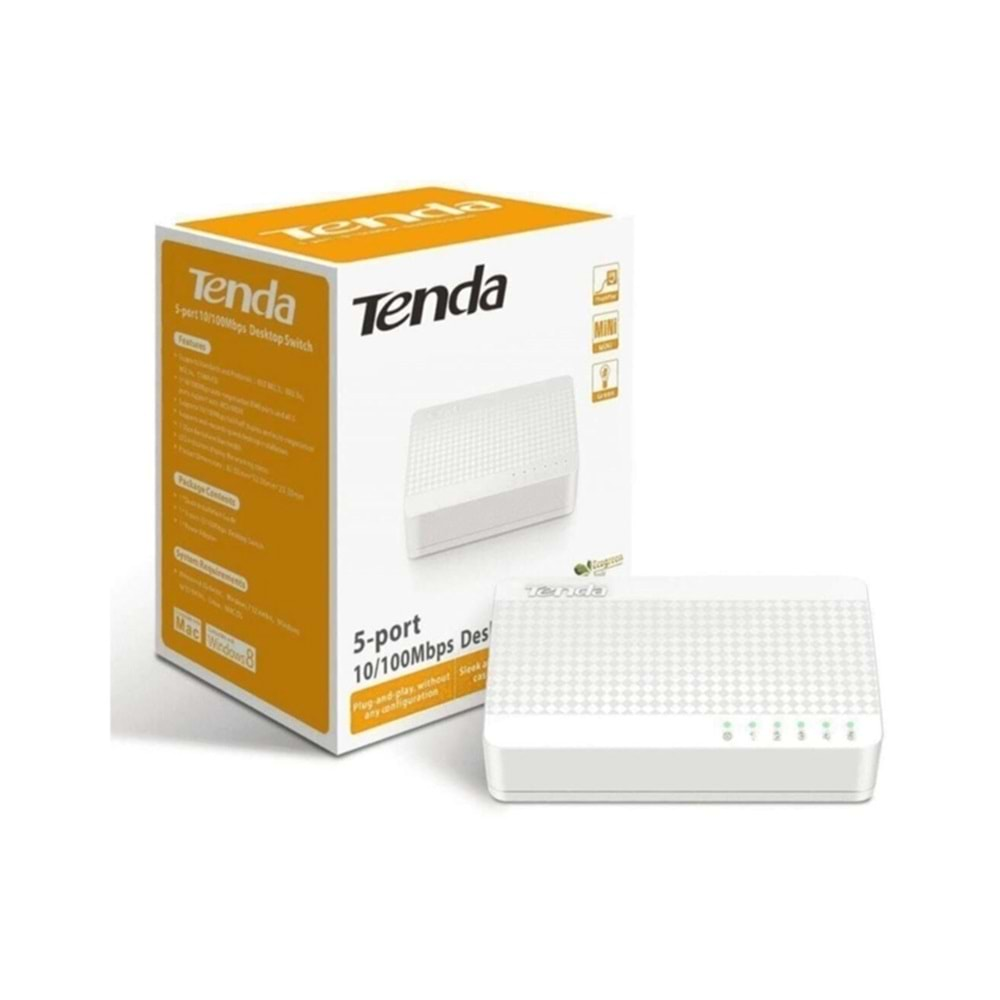 Tenda S105 5 Port 10/100 Switch Plastik Kasa