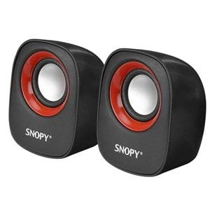 Snopy Hoparlör 1+1 USB Siyah-Kırmızı