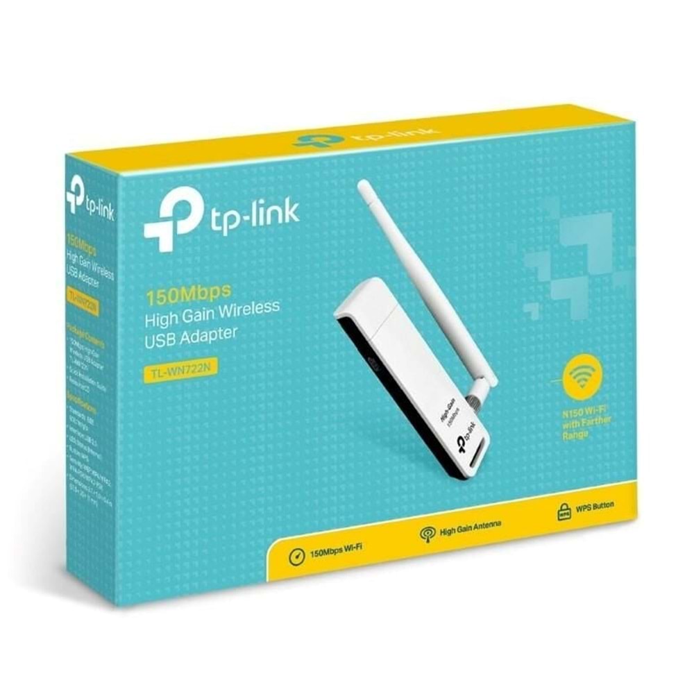 Tp-Link TL-WN722N 150 Mbps Antenli Kablosuz USB Adaptör